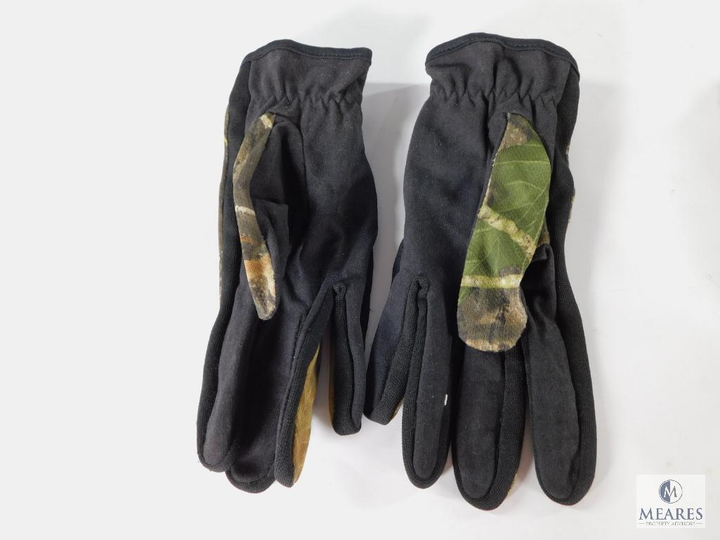 Two Pair Camouflaged Gloves, One Pair Large