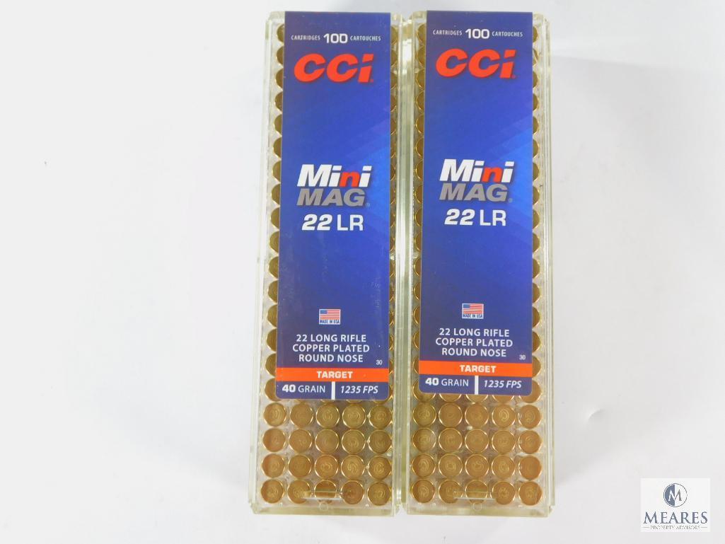 200 CCI Mini Mag .22 LR Copper-Plated Round Nose, 40 Grain 1235 FPS