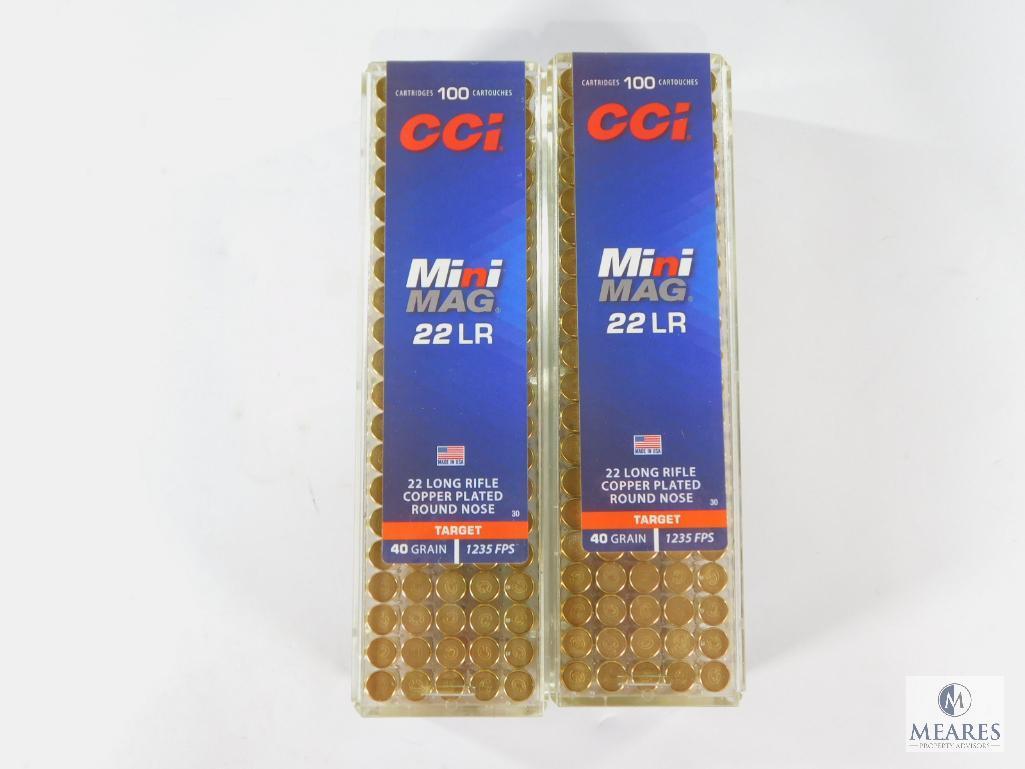 200 CCI Mini Mag .22 LR Copper-Plated Round Nose, 40 Grain 1235 FPS