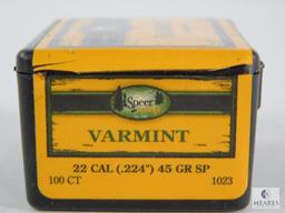 Box of Speer Bullet .22 Caliber 45 Grain Varmint Soft Point