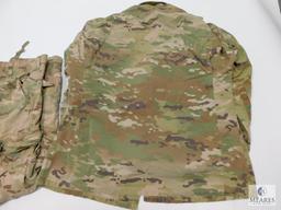 US Army BDU Camouflaged Shirt and Pants, Size Large Regular