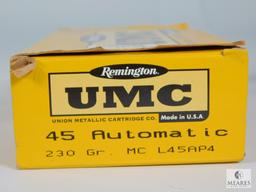 50 Rounds Remington UMC .45 Automatic, 230 Grain