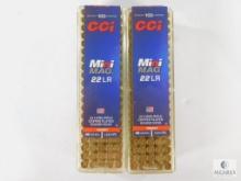 200 CCI Mini Mag .22 LR Copper-Plated Round Nose, 40 Grain 1235 FPS