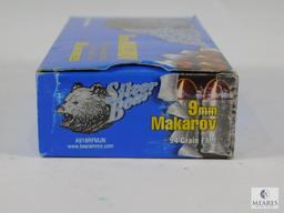 100 Rounds Silver Bear 9mm Makarov 94 Grain Bimetal Zinc Plated FMJ