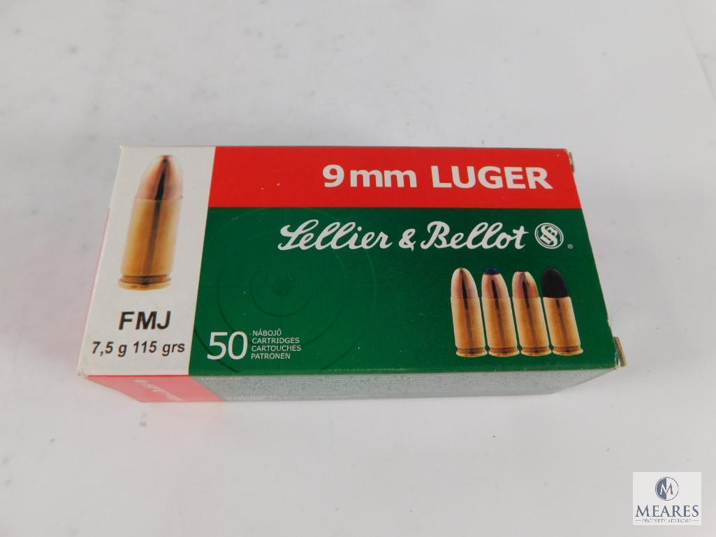 50 Rounds Sellier & Bellot 9mm Luger 115 Grain FMJ