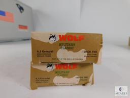 40 Rounds Wolf Military Classic 6.5 Grendel 100 Grain FMJ Steel Case Non-Corrosive Berdan Primed