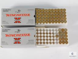 100 Rounds Winchester Super X .22 Long Rifle Subsonic 40 Grain Lead Truncated Cone Hollow Point