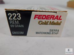20 Rounds Federal Gold Medal 223 Remington 69 Grain Sierra Matchking BTHP