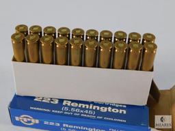 20 Rounds PPU 223 Remington 5.56x45 FMJ BT 55 Grain