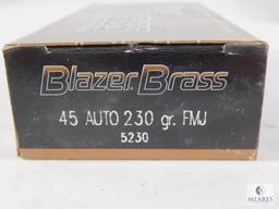50 Rounds Blazer Brass Ammunition 45 Auto 230 Grain FMJ