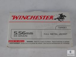 20 Rounds Winchester 5.56mm 55 Grain FMJ Target