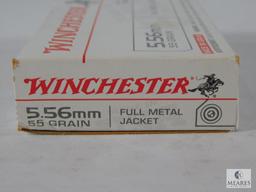 20 Rounds Winchester 5.56mm 55 Grain FMJ Target