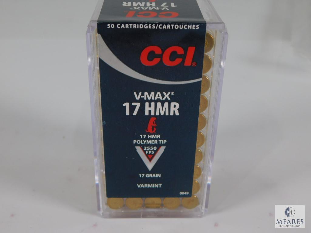 50 Cartridges CCI 17 HMR V-Max Polymer Tip