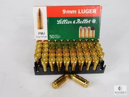 50 Rounds Sellier & Bellot 9mm Luger 115 Grain FMJ