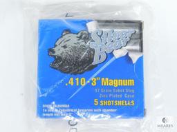 10 Shotshells Silver Bear .410-3" Magnum 97 Grain Sabot Slug Zinc Plated Case