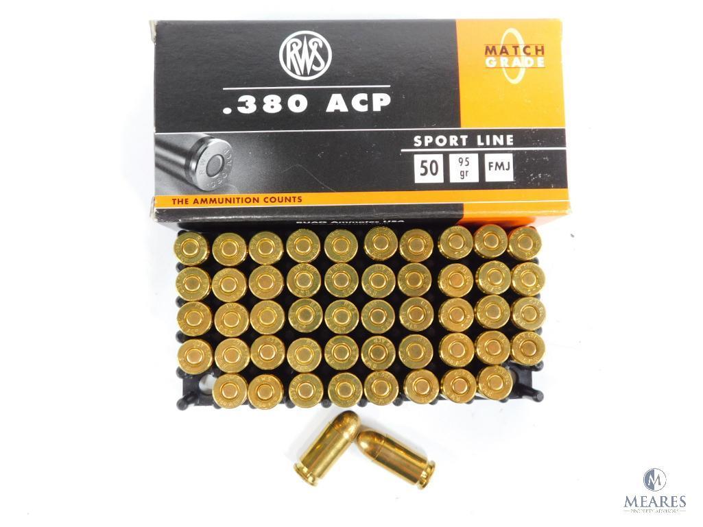 50 Rounds RWS Match Grade .380 ACP Sport Line 95 Grain FMJ