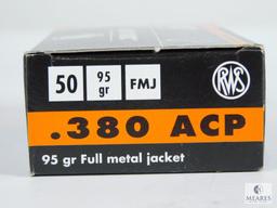 50 Rounds RWS Match Grade .380 ACP Sport Line 95 Grain FMJ