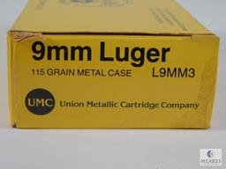 50 Rounds UMC Company 9mm Luger 115 Grain Metal Case