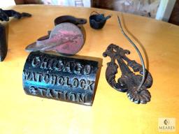 Chicago Watchlock Station and Other Older Metal Items