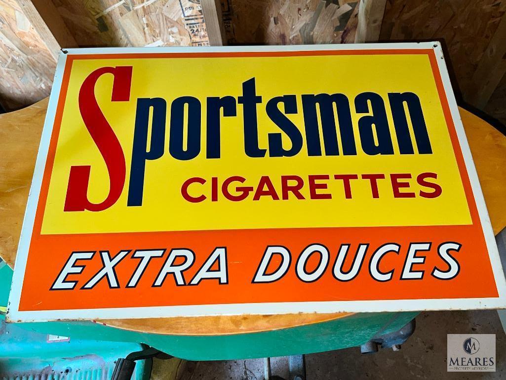 Vintage Sportsman Cigarettes Advertising Sign