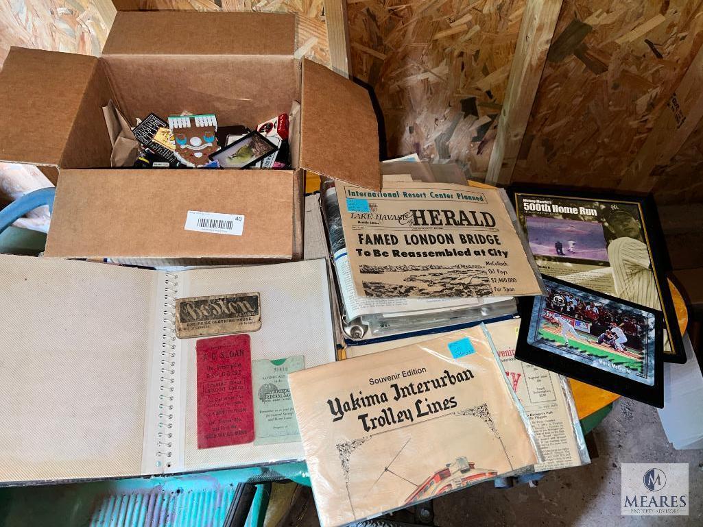 Vintage and Collectible Travel Lot - Maps, Newspapers, Travel Collectibles