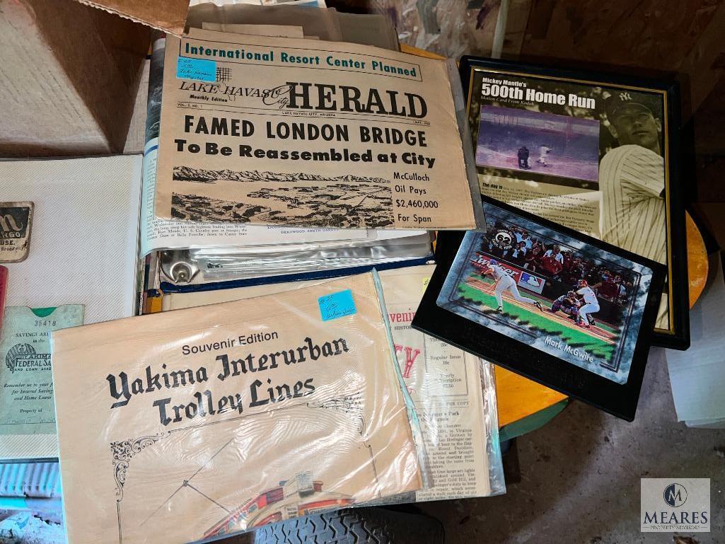 Vintage and Collectible Travel Lot - Maps, Newspapers, Travel Collectibles