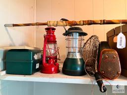 Lanterns, Fishing Poles, Tackle box
