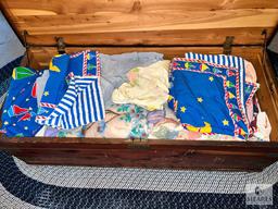 Cedar Blanket Chest with Contents