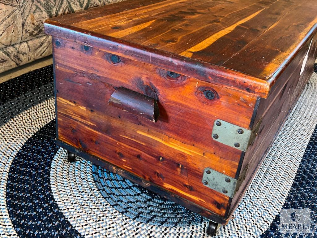 Cedar Blanket Chest with Contents