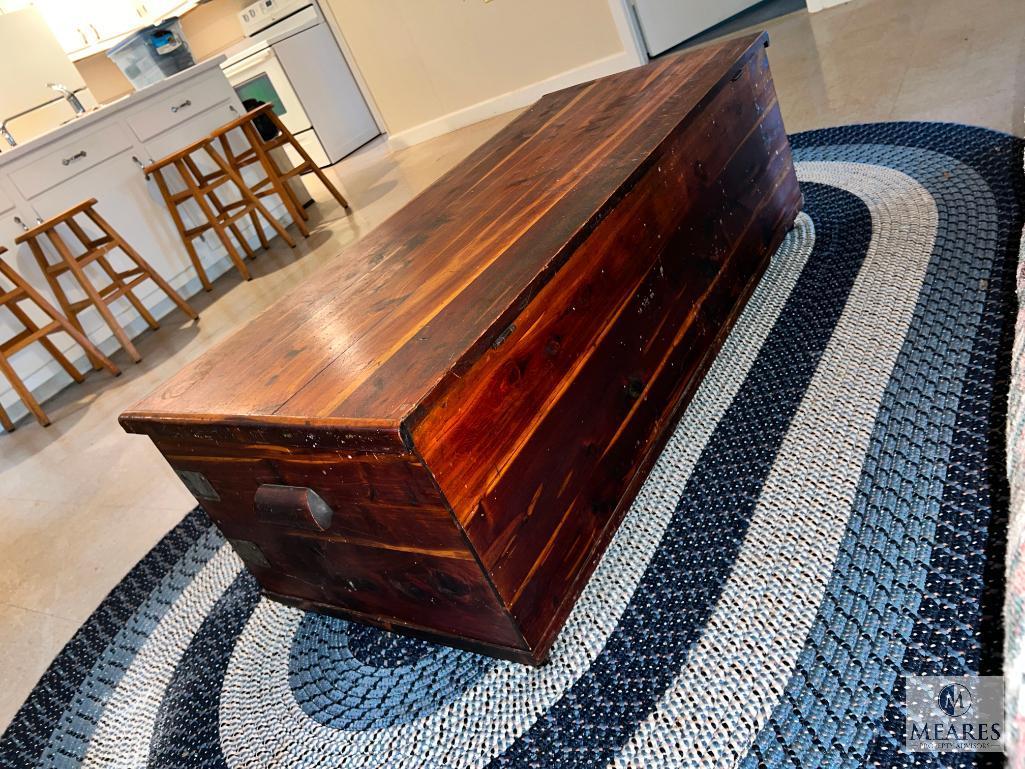 Cedar Blanket Chest with Contents