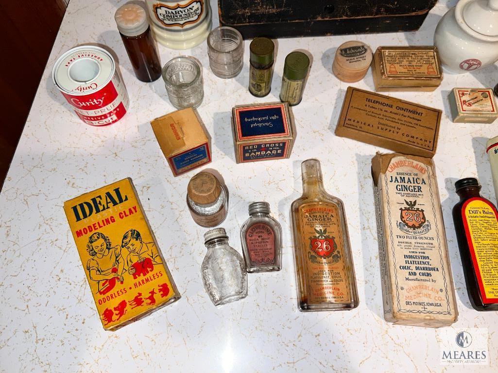 Vintage and Antique Medicine Collectibles and Rev George D Jeffrey Medical Kit