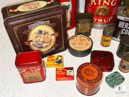 Mixed Lot of Vintage and Modern Collectible Kitchen Tins