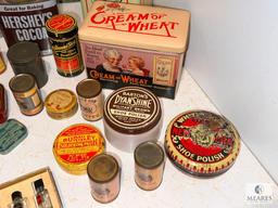 Mixed Lot of Vintage and Modern Collectible Kitchen Tins