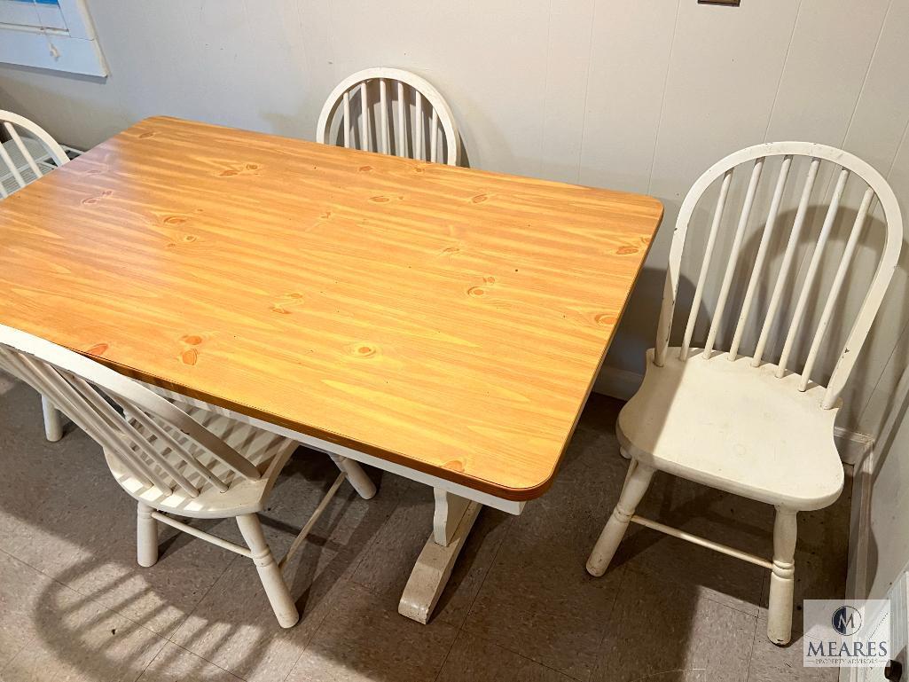 Farm Table with Four Chairs