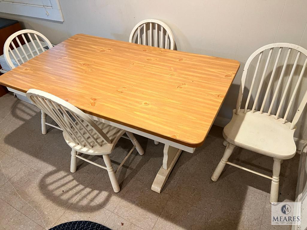 Farm Table with Four Chairs