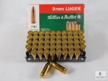 50 Rounds Sellier & Bellot 9mm Luger 115 Grain FMJ