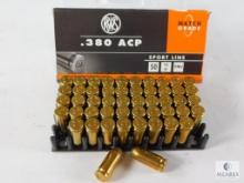 50 Rounds RWS .380 ACP 95 Grain FMJ Match Grade