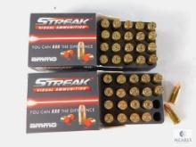 40 Rounds Streak Visual Ammunition 9mm 115 Grain TMC Non-Incendiary