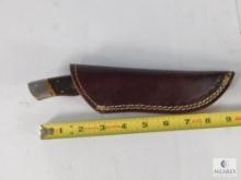 Knife with Leather Sheath