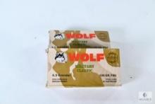 40 Rounds Wolf Military Classic 6.5 Grendel 100 Grain FMJ Non-Corrosive Berdan Primed Steel Case