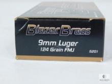 50 Rounds Blazer Brass 9mm Luger 124 Grain FMJ