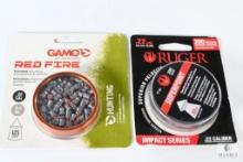 125 Airgun Pellets GAMO Red Fire .22 Cal 15.4 Grain & 200 Airgun Pellets Ruger Impact Series .22 Cal