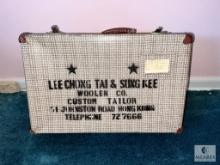 1960s Vintage Hong Kong Custom Tailor Advertising Suitcase - Lee Chong Tai & Sung Kee