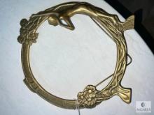 Art Nouveau Brass Ring - Possible Mirror or Photo Frame