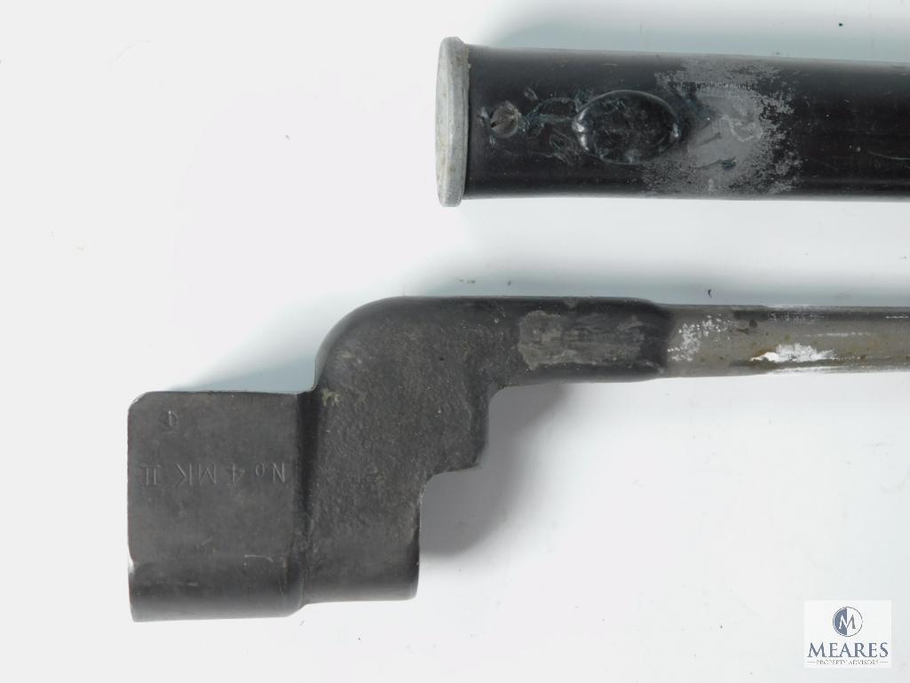 Enfield No. 4 Mkv II Spike Bayonet with Scabbard