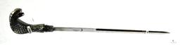 Cobra Head Walking Cane with Internal Dagger