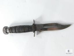 Vietnam Era Pilot Survival Knife with Makeshift Sheath