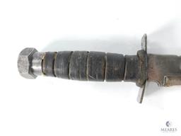 Vietnam Era Pilot Survival Knife with Makeshift Sheath