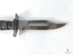 Vietnam Era Pilot Survival Knife with Makeshift Sheath