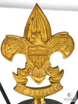 Be Present BSA Plaque with BSA Flag and USA Flag